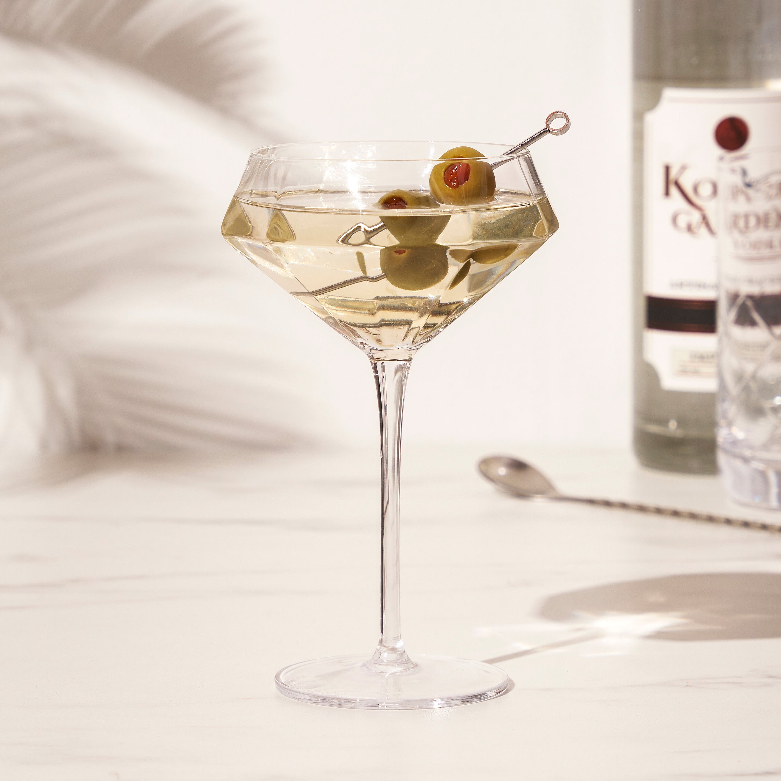 Seneca Diamond Crystal Martini Glasses Set of 2