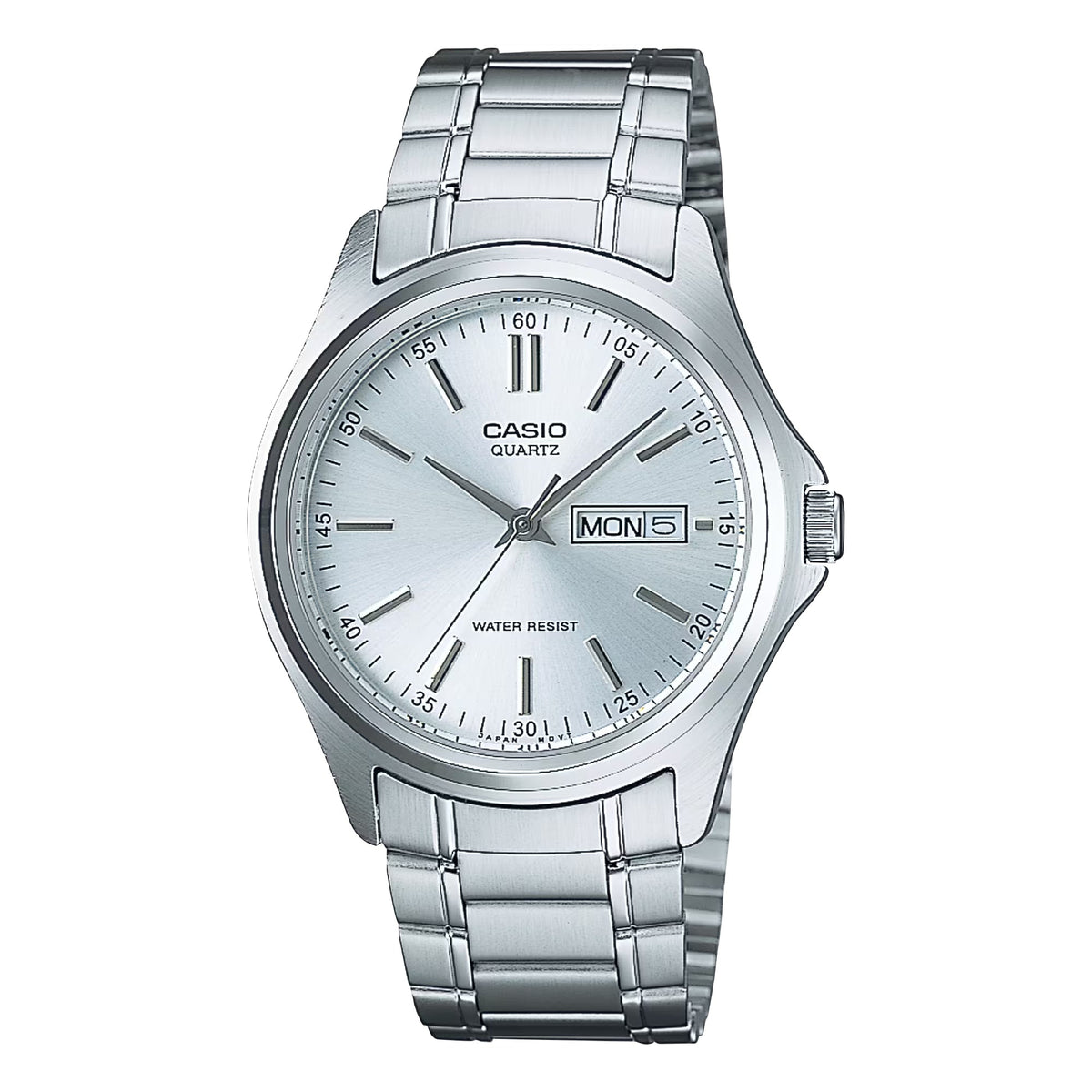 Casio Men's Silver Dial Analog Watch Steel Bracelet - MTP-1239D-7A