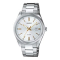 Casio Men's Silver Analog Watch with White Dial Steel Bracelet - MTP-1302D-7A2V