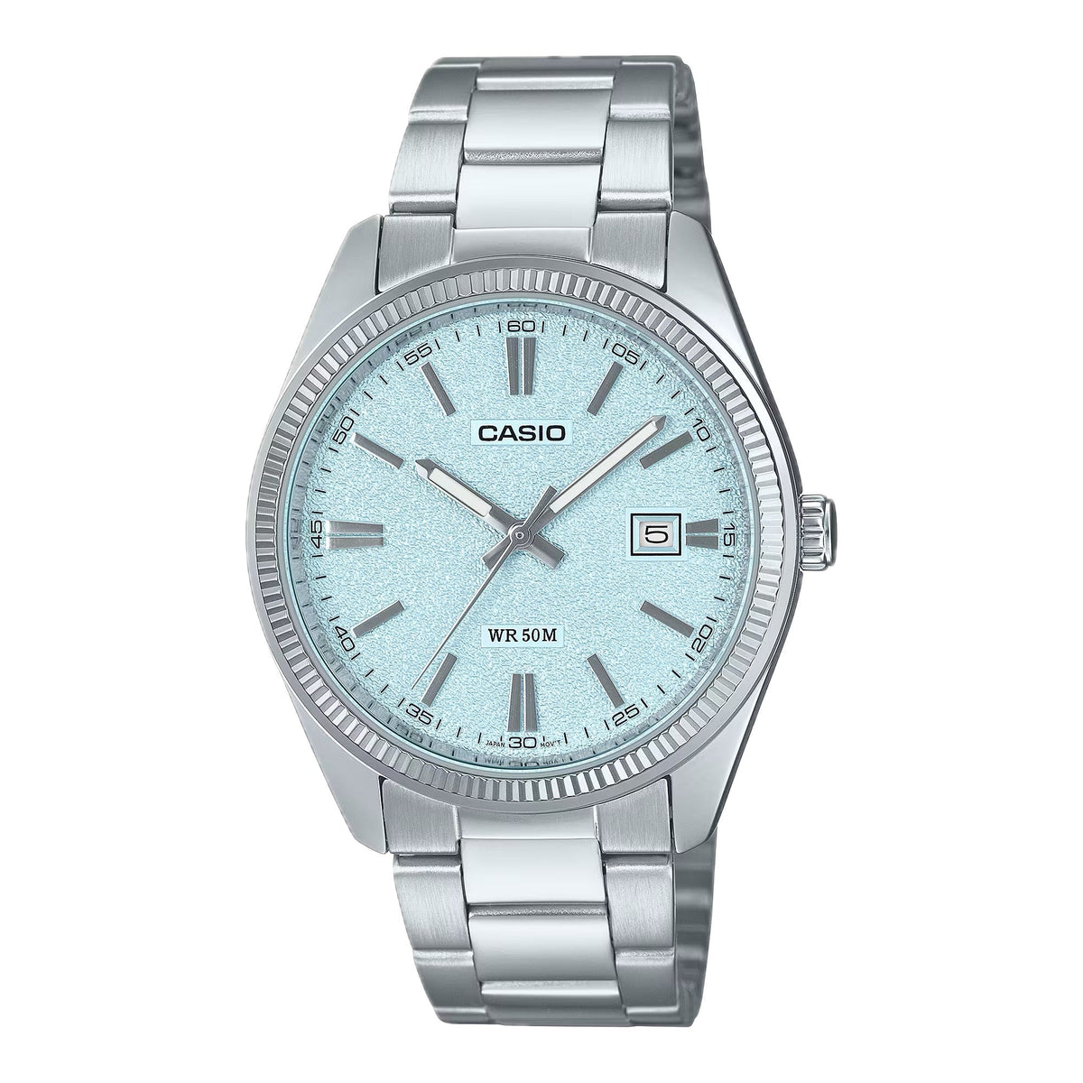 Casio Men's Blue _Dial Stainless Steel Bracelet Watch - MTP-1302DA-2A2VDF