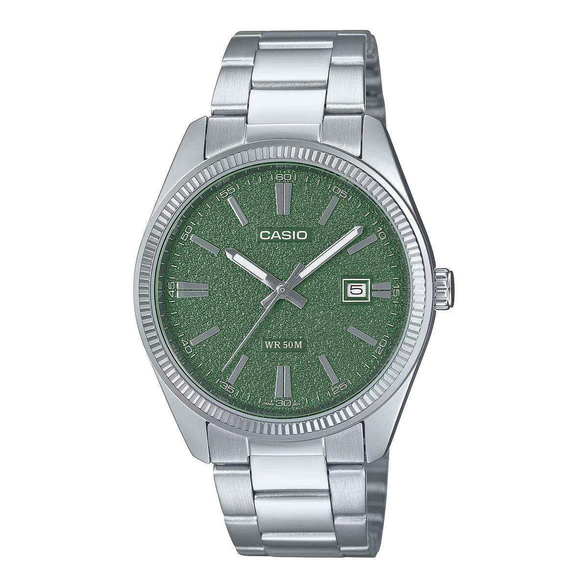 Casio Men’s Stainless Steel Analog Watch with Green Dial - MTP-1302DA-3AVDF