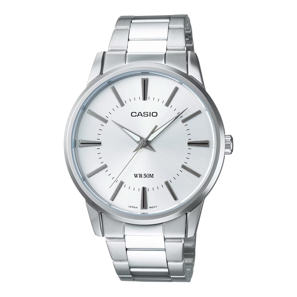 Casio Men’s Classic Silver Dial Stainless Steel Bracelet Watch - MTP-1303D-7AV