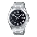Casio Men's Black Dial Analog Watch with Stainless Steel Bracelet - MTP-1308D-1BV