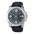Casio Women's Grey Dial Genuine Leather Strap Watch - LTP-1314L-8AVDF
