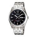 Casio Men’s Black Dial Day Date Stainless Steel Watch - MTP-1335D-1AV
