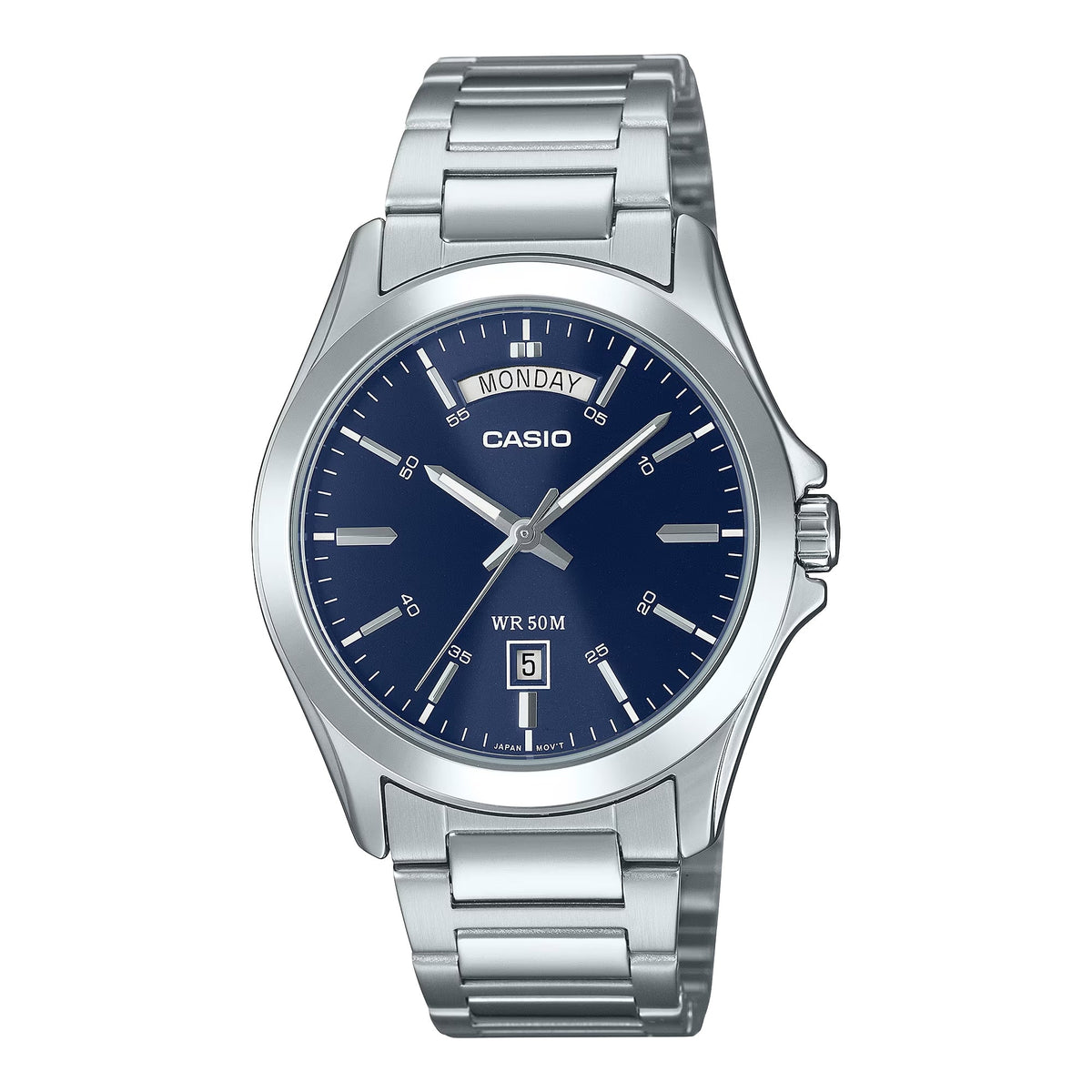 Casio Men’s Blue Dial Analog Stainless Steel Watch - MTP-1370D-2A2VDF