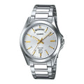 Casio Men’s Silver Dial Analog Watch with Stainless Steel Bracelet - MTP-1370D-7A2VDF