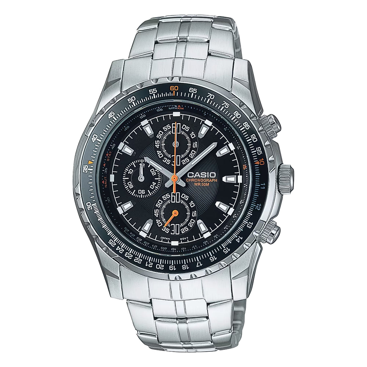 Casio Men's Pilot Chronograph Stainless Steel Watch - MTP-4500D-1AV