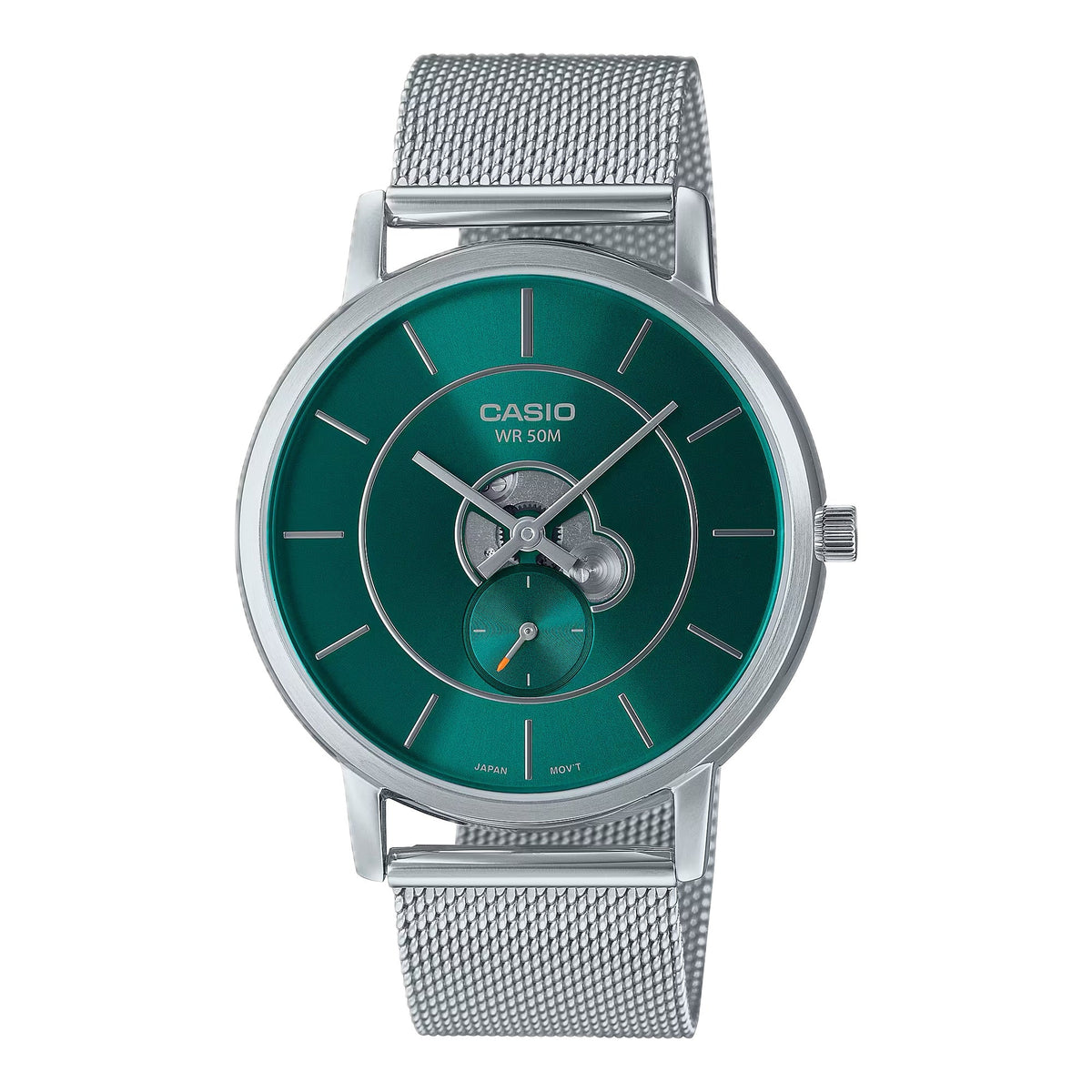 Casio Men's Green Dial Mesh Bracelet Watch - Casio_MTP_B130M_3AVDF