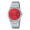 Casio Men's Stainless Steel Watch with Red Dial - MTP-B145D-4A2VDF