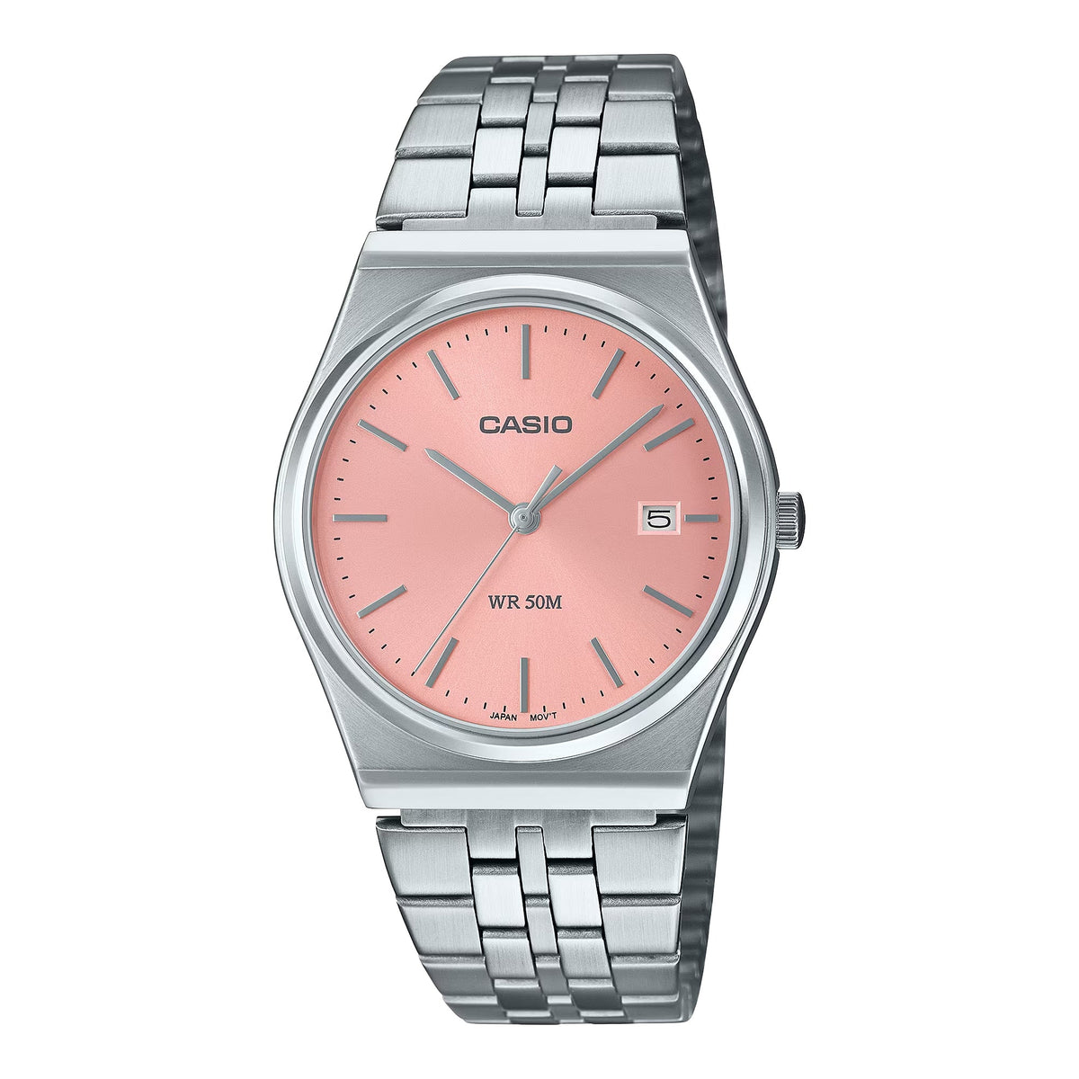 Casio Men's Stainless Steel Watch with Pink Dial - MTP-B145D-4AVDF