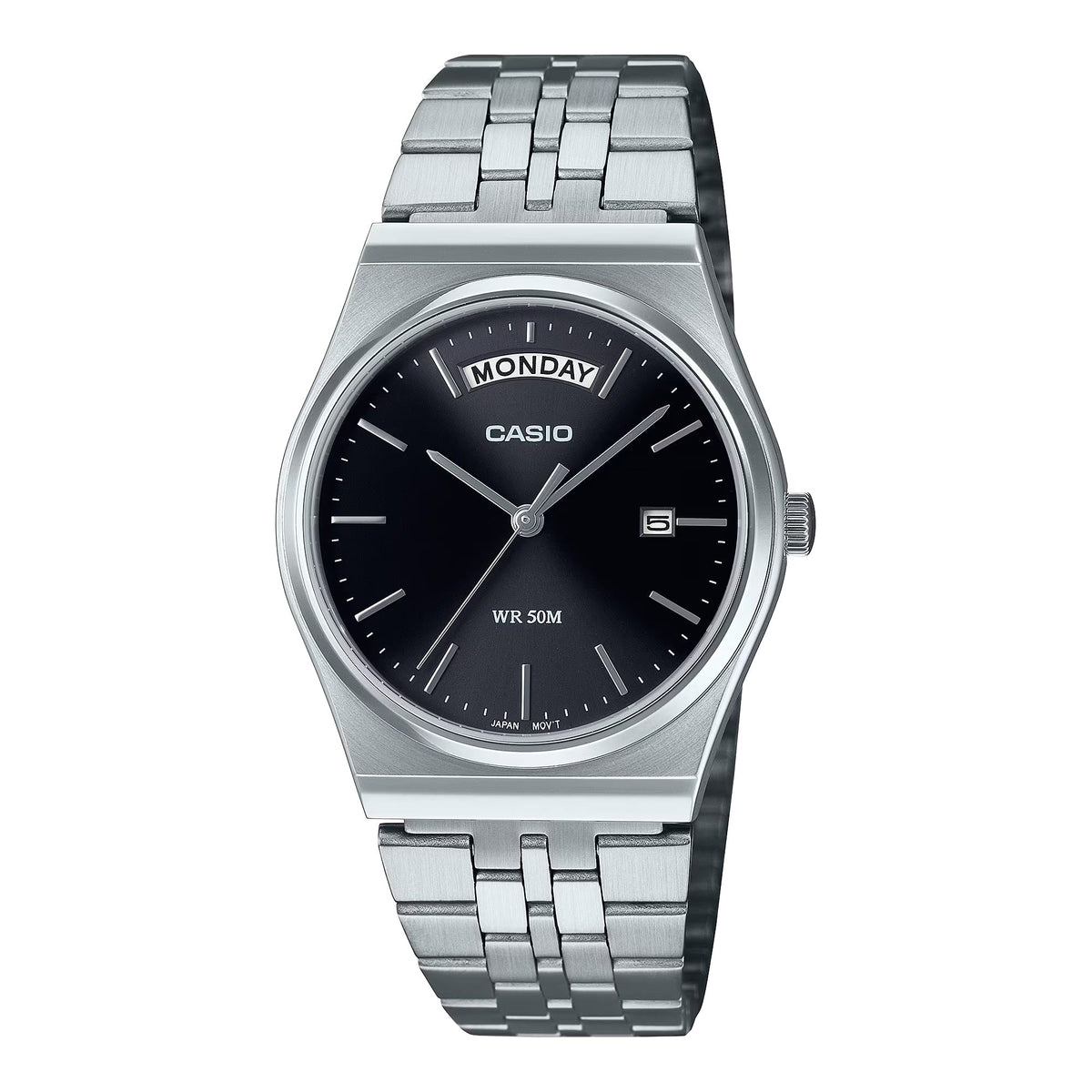 Casio Men's Stainless Steel Analog Watch Black Dial - MTP-B146D-1AVDF