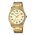 Casio Men's Champagne Dial Analog Watch with Gold Tone Bracelet - MTP-V001G-9B