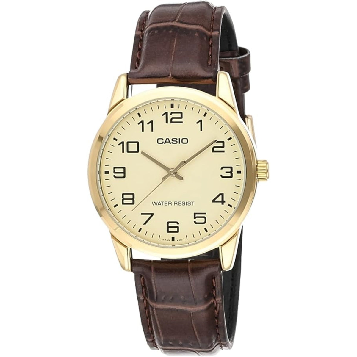 Casio Men's Gold Analog Watch with Gold Dial - MTP-V001GL-9B