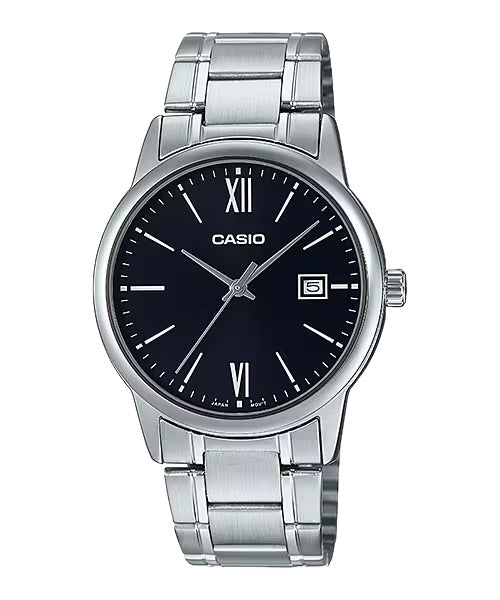 Casio Men's Black Dial Leather Strap Watch Ð MTP-VD01L-1CVUDF