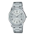 Casio Men's Silver Digital Watch with Silver Dial - MTP-V002D-7B