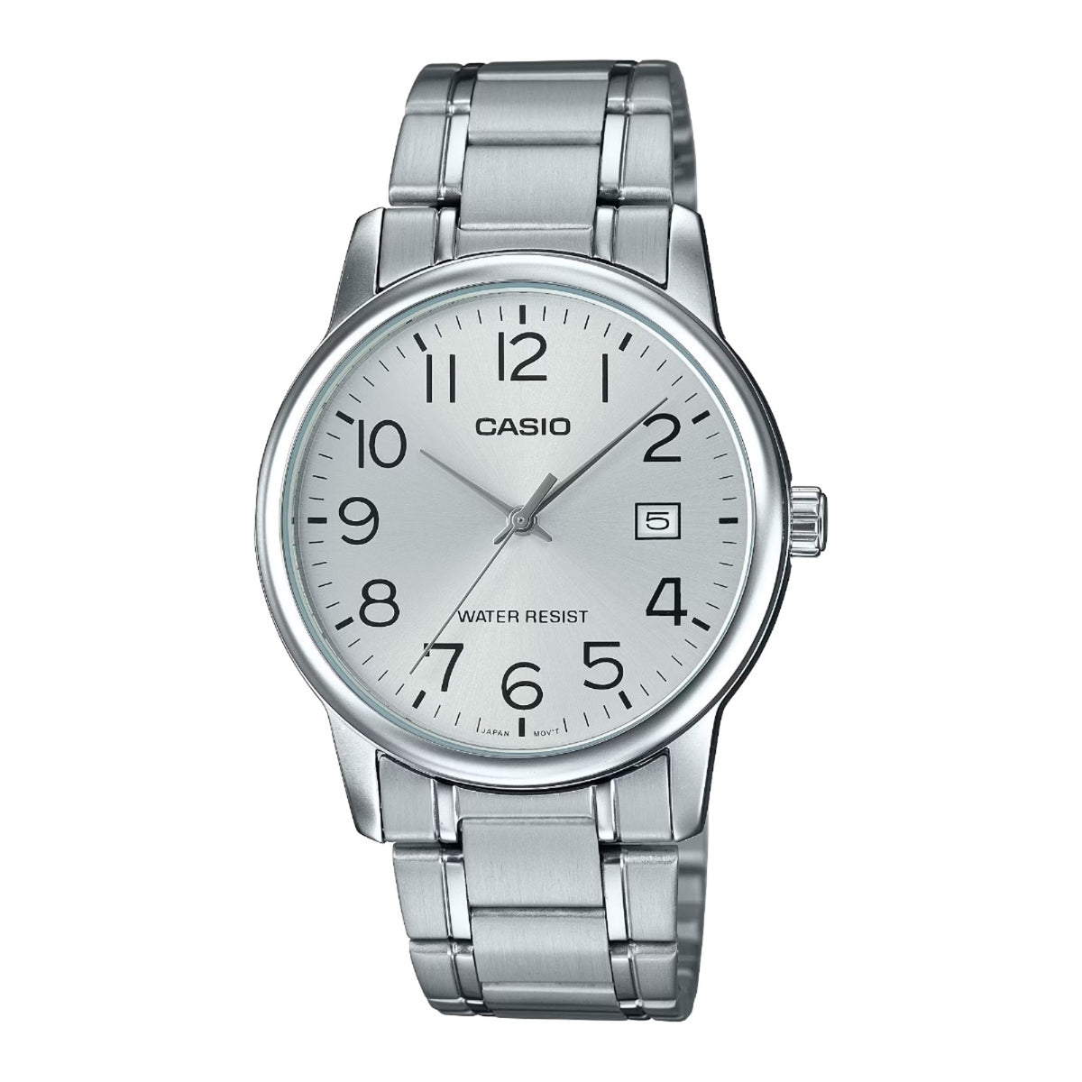 Casio Men's Silver Digital Watch with Silver Dial - MTP-V002D-7B
