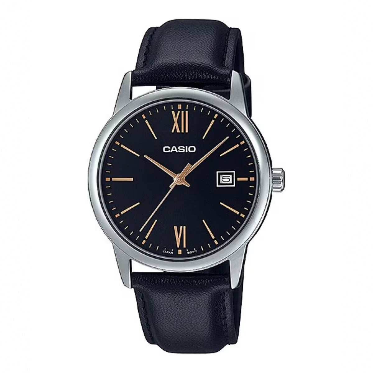 Casio Men's Black Analog Watch with Black Dial - MTP-V002L-1B3UDF