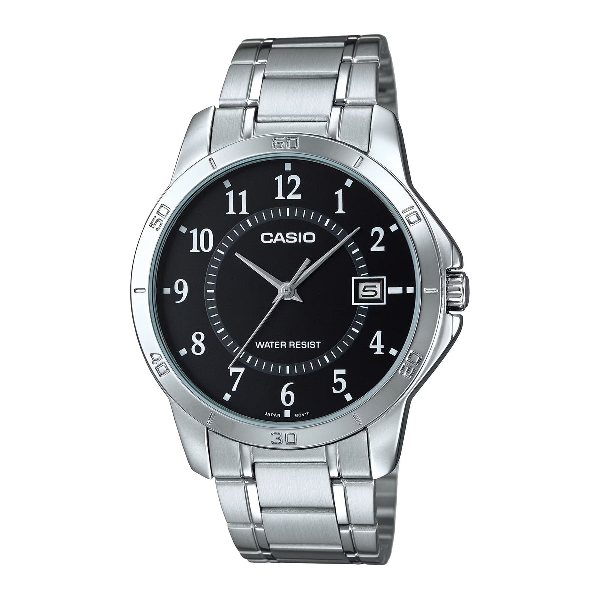Casio Men's Black Dial Stainless Steel Bracelet Watch - CasioÊMTP_V004D_1BUDF