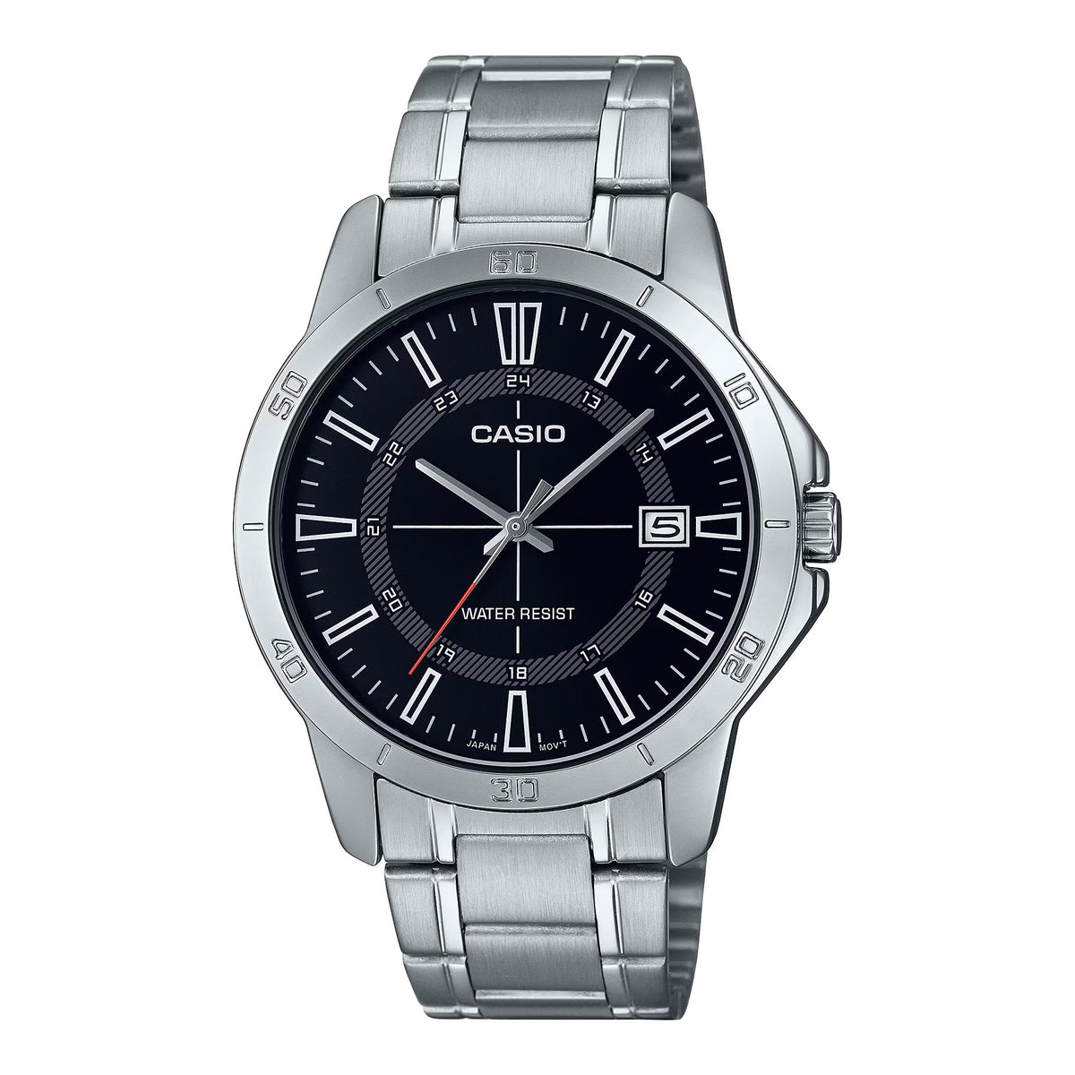 Casio Men's Black Dial Stainless Steel Bracelet Watch - Casio_MTP_V004D_1CUDF