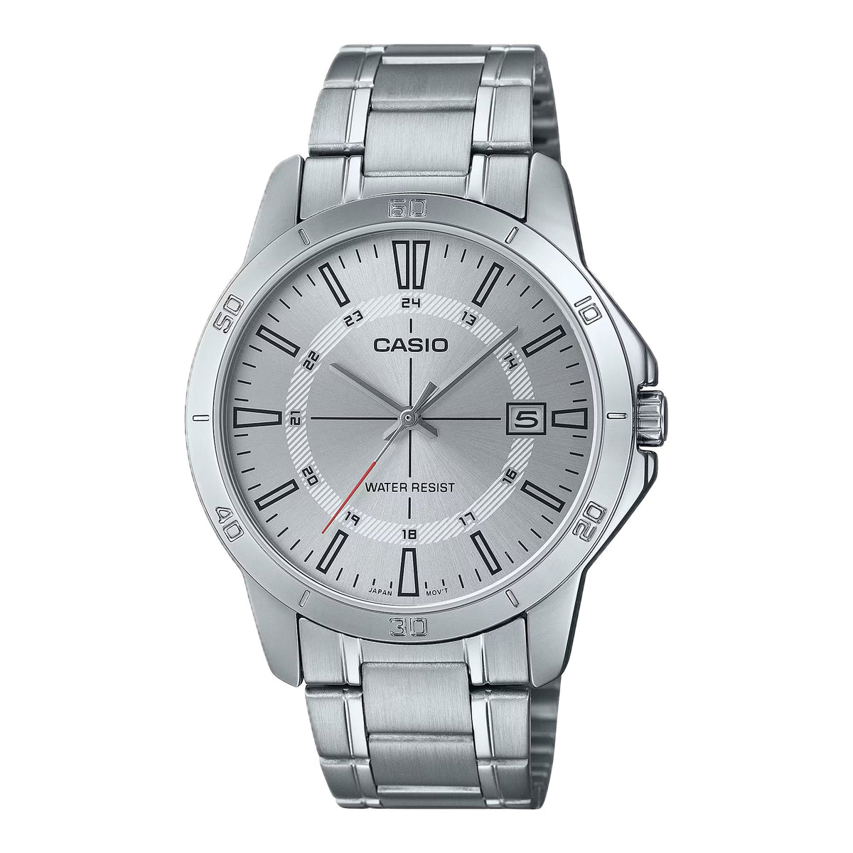 Casio Men's Silver Dial Stainless Steel Bracelet Watch - Casio_MTP_V004D_7CUDF