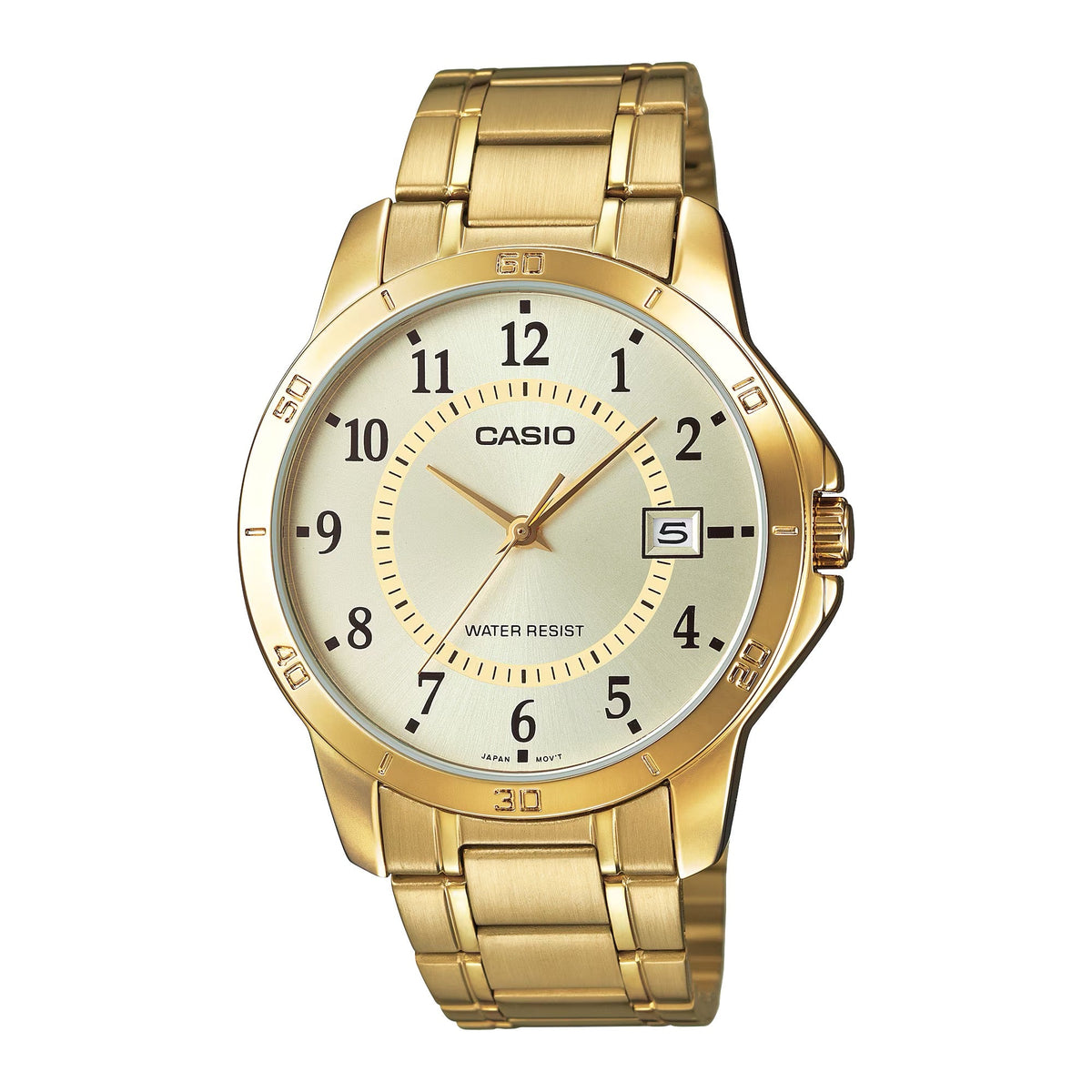 Casio Men's Gold Analog Watch with Champagne Dial Ð MTP-V004G-9B