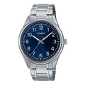 Casio Men's Blue Dial Analog Watch with Stainless Steel Bracelet - MTP-V005D-2B4UDF