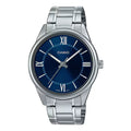 Casio Men’s Blue Dial Analog Watch with Stainless Steel Bracelet - MTP-V005D-2B5UDF