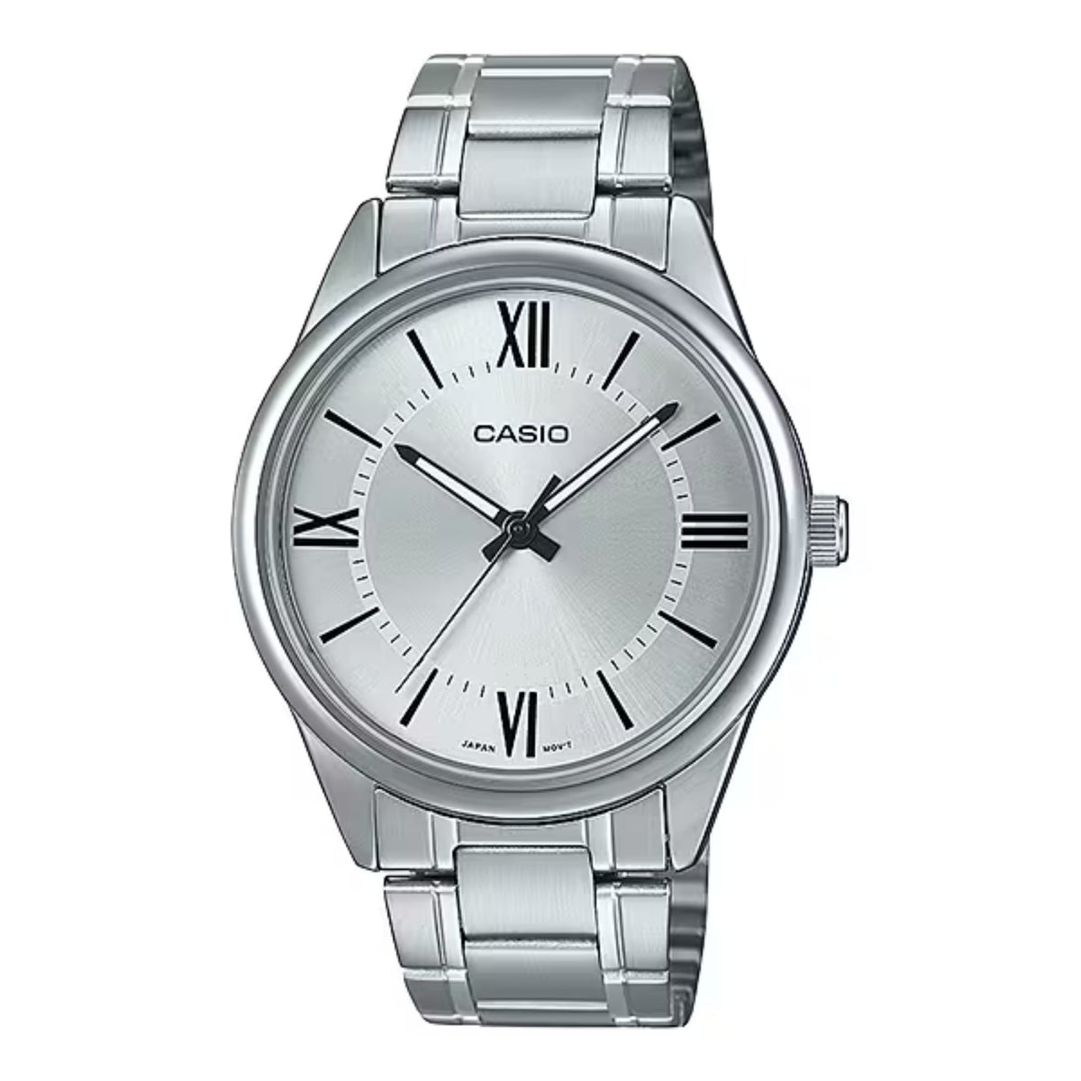 Casio Men's Classic Roman Numeral Analog Watch with Steel Bracelet - MTP-V005D-7B5UDF