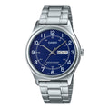 Casio Men's Blue Dial Stainless Steel Bracelet Watch - MTP-V006D-2BUDF