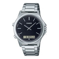Casio Men's Black Dial Stainless Steel Bracelet Watch - MTP-VC01D-1EUDF
