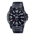 Casio Men's Black Dial Stainless Steel Bracelet Watch - MTP-VD01B-1BVUDF