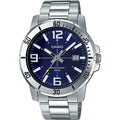 Casio Men's Blue Dial Analog Watch Steel Bracelet - MTP-VD01D-2BVUDF