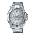 Casio Men's Silver Dial Stainless Steel Analog Watch - MTP-VD01D-7CVUDF