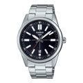 Casio Men's Black Dial Stainless Steel Bracelet Watch - MTP-VD02D-1EUDF