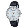 Casio Men's Marble-Dial Leather Strap Watch - MTP-VT01LM-7AUDF