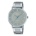 Casio Men’s Men's Gray Dial Minimalist Stainless Steel Watch - MTP-VT04D-8EDF