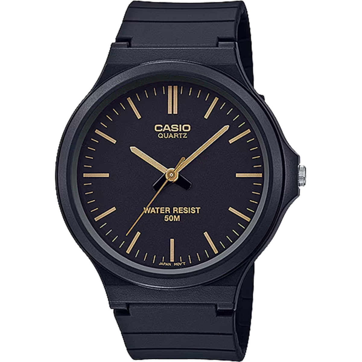 Casio Men’s Black Analog Watch with Black Dial - MW-240-1E2V