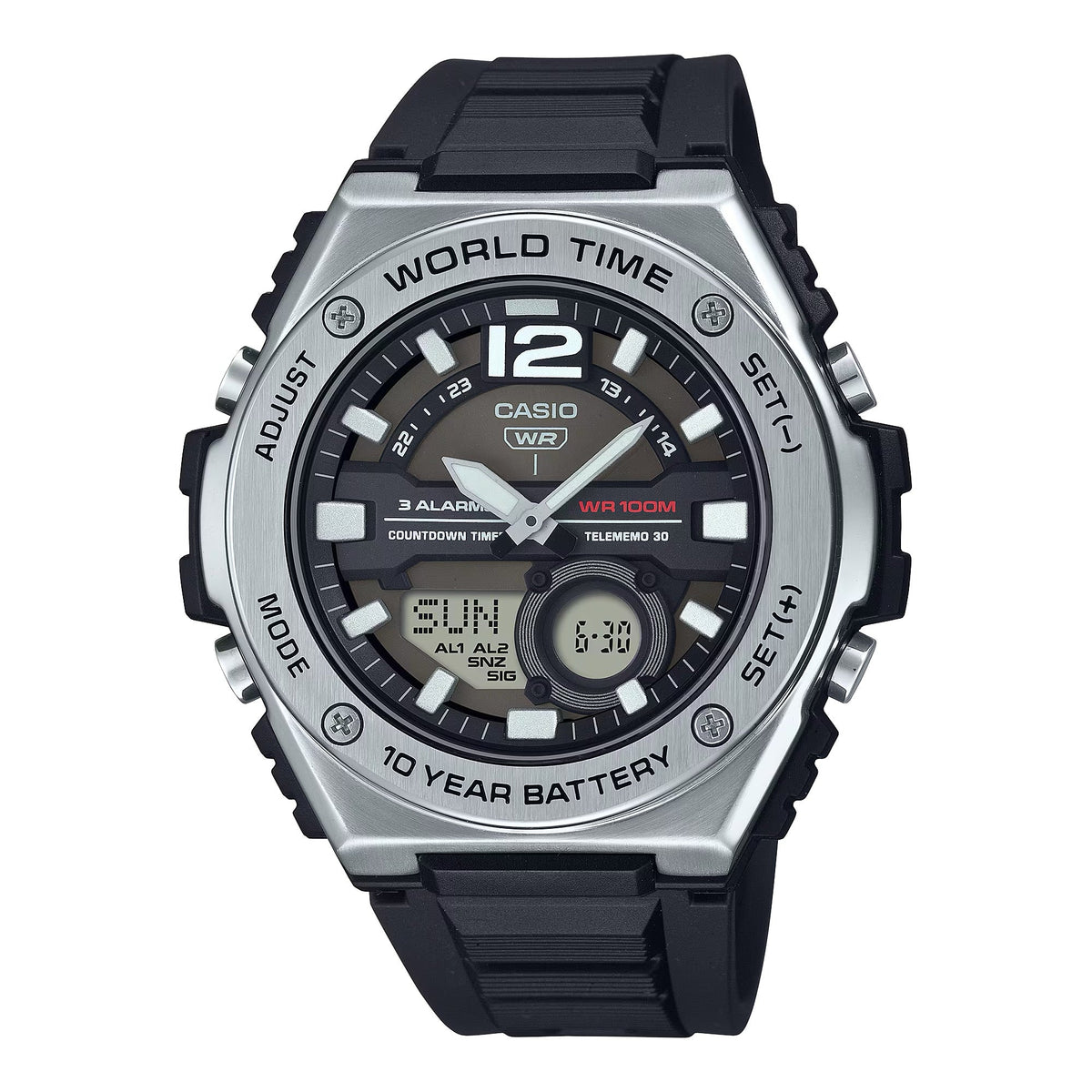 Casio Men's Multi-Function Sport Watch with Black Dial - MWQ-100-1AVCF