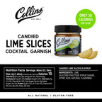 Collins Candied Lime Slices in Syrup 10.6 oz , Set of 6