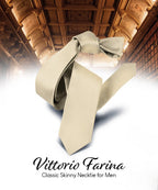 Vittorio Farina Men's Satin Skinny Necktie