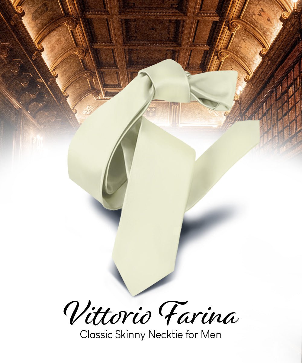 Vittorio Farina Men's Satin Skinny Necktie