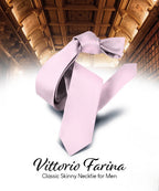 Vittorio Farina Men's Satin Skinny Necktie