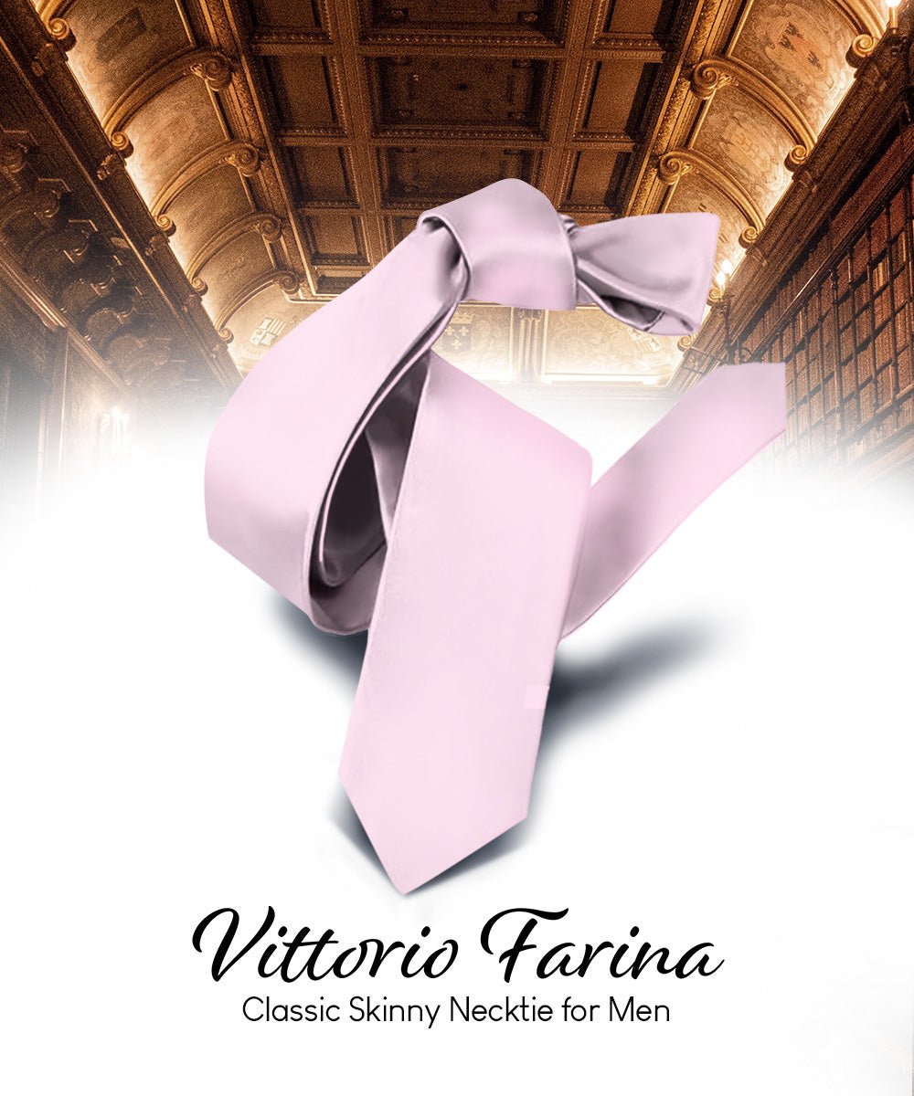 Vittorio Farina Men's Satin Skinny Necktie