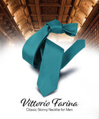 Vittorio Farina Men's Satin Skinny Necktie
