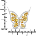4.43 Carat Genuine Citrine .925 Sterling Silver Necklace