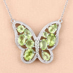 4.65 Carat Genuine Peridot .925 Sterling Silver Necklace