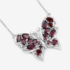 4.60 Carat Genuine Garnet .925 Sterling Silver Necklace