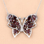 4.60 Carat Genuine Garnet .925 Sterling Silver Necklace