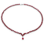 41.63 Carat Genuine Glass Filled Ruby .925 Sterling Silver Necklace